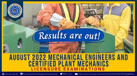 mechanical engineering board exam result 2022
